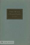 WILL OF BENJAMIN FRANKLIN 1757 Now Reproduced in Facsimile together with an Introduction by Carl Van Doren