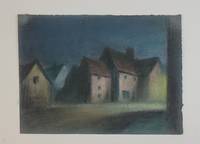 NIGHT LANDSCAPE WITH HOUSES