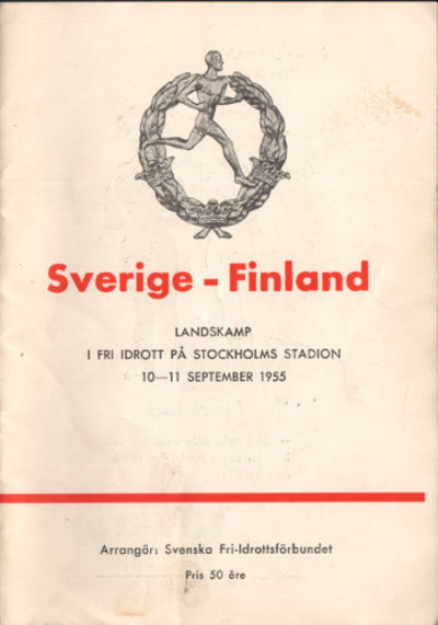 SVERIGE - FINLAND. Landskap i fri idrott på…