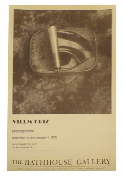 Milwaukee, WI: The Bathhouse Gallery, 1970. First edition. Poster for an exhibition that ran Septemb...
