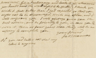 From James Monroe, Advice on Life, Philosophy, Personal Habits, Career, and Success