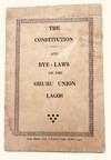The Constitution and Bye-Laws of the Ohuhu Union Lagos