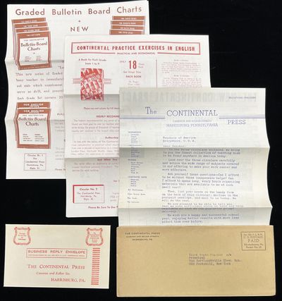 Three (3) Circulars Advertising Textbooks, Workbooks, and Classroom Ephemera for the 1940s Educator by the Continental Press