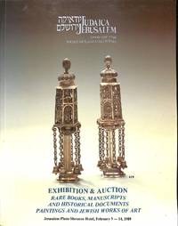 Sale 14-15 February 1989: Judaica Rare Books, Manuscripts, Documents, Paintings and Jewish Works of Art.