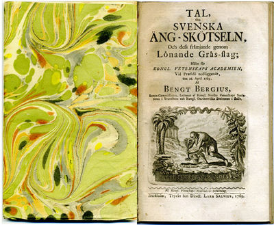 Tal, om svenska äng-skötseln, och dess främjande…