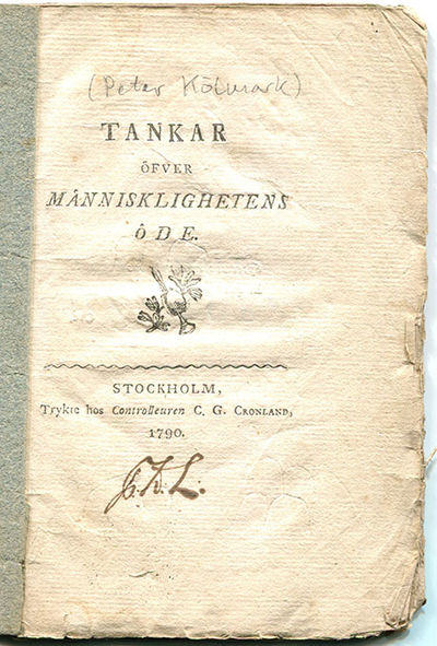 Tankar öfver människlighetens öde.
