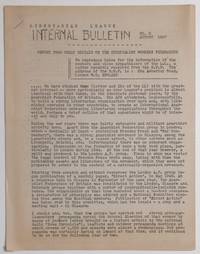 Internal bulletin. No. 3 (August 1957) by Libertarian League - 1957