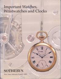 image of Important Warches, Wristwatches and Clocks, Sotheby's Sale 7263, New York, February 8 and 9, 1999