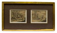 image of Two unidentified small wash drawings