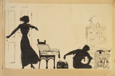 Philadelphia, 1910. Original silhouette illustration by Jessie Gillespie, published on page 475 of L...