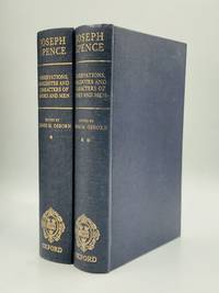 OBSERVATIONS, ANECDOTES, AND CHARACTERS OF BOOKS AND MEN, COLLECTED FROM CONVERSATION: Edited by James M. Osborn by Spence, Joseph - 1966