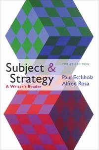 cover of Subject and Strategy : A Writer's Reader