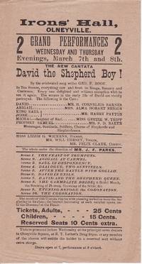 cover of Irons' Hall Olneyville, Rhode Island Theatre Handbill