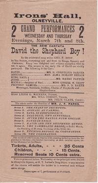 Irons&#039; Hall Olneyville, Rhode Island Theatre Handbill by Irons' Hall - 1900