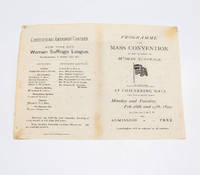 Programme of the Mass Convention in the Interest of Woman Suffrage