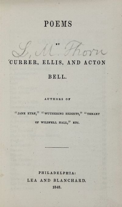 Philadelphia: Lea and Blanchard, 1848. First American Edition. First American Edition. 12mo. iv, (13...