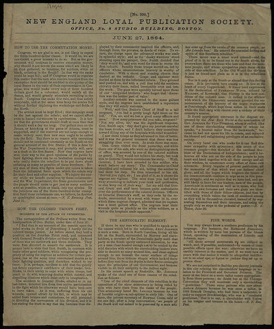 The Success of Black Troops At Petersburg, Virginia, Under Butler