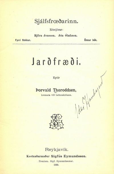 Jardfrædi. Eptir (...), kennara vid latinuskolann.