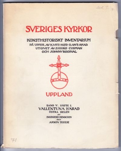 Kyrkor i Vallentuna härad. Östra delen.…