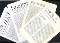 Fine Print: A Review for the Arts of the Book. Vol. 3, No. 1 - 4, January - October 1977 by Kirshenbaum, Sandra