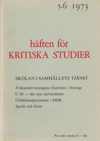 Häften för kritiska studier 5-6 1973.