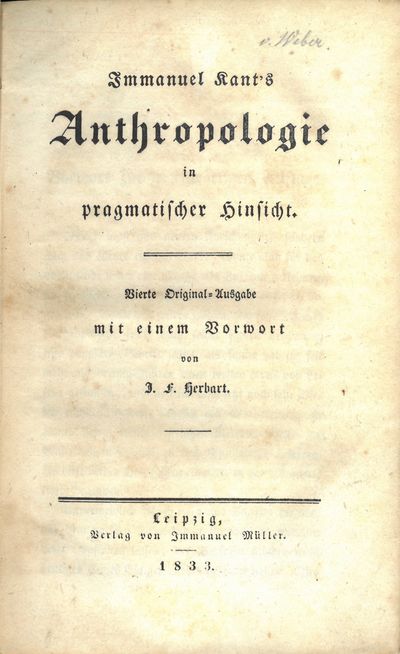 Immanuel Kant’s Anthropologie in pragmatischer…