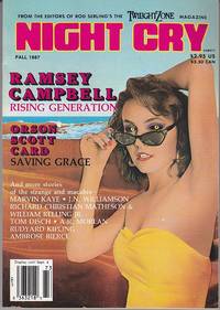 cover of Night Cry. Rod Serling's The Twilight Zone Magazine. Fall 1987, Volume 2, Number 5