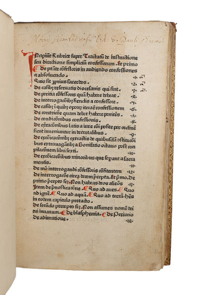 Confessionale ("Defecerunt"...) + Sermo de poenitentia.   - [ONE OF THE MOST INFLUENTIAL CONFESSION BOOKS OF THE CATHOLIC CHURCH] (photo 3)