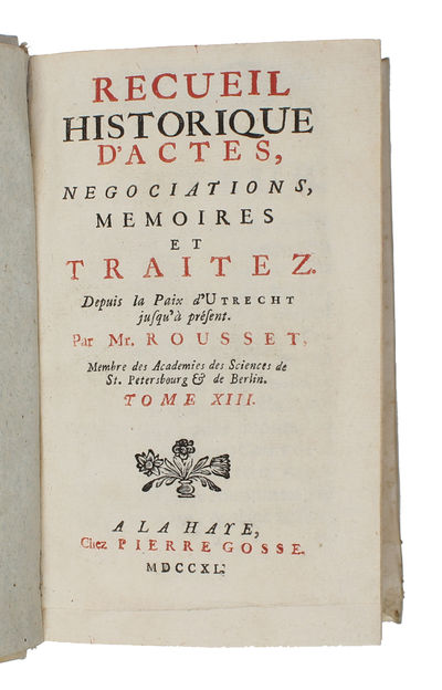 Recueil Historique d'Actes, Negociations, Mémoires, et Traitez. 21 vols + 2 supplement vols. (photo 20)