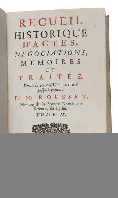 Recueil Historique d'Actes, Negociations, Mémoires, et Traitez. 21 vols + 2 supplement vols. (photo 25)