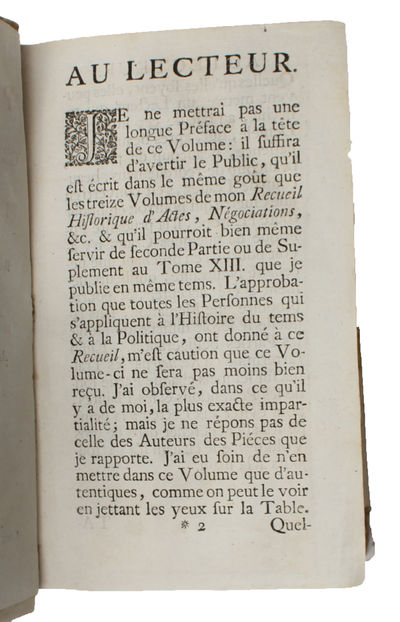 Recueil Historique d'Actes, Negociations, Mémoires, et Traitez. 21 vols + 2 supplement vols. (photo 7)