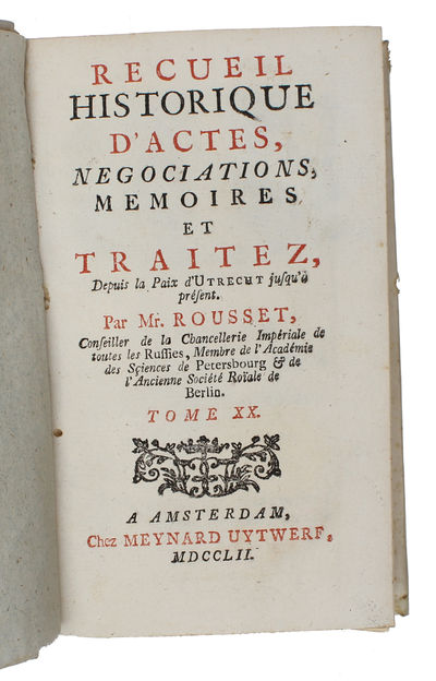 Recueil Historique d'Actes, Negociations, Mémoires, et Traitez. 21 vols + 2 supplement vols. (photo 8)
