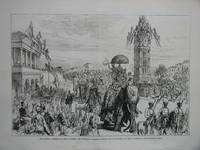 image of The Imperial Assembly of India at Delhi: The Vice-Regal Procession Passing the Clock-Tower and Delhi Institute, in the Chandnee Chowk.