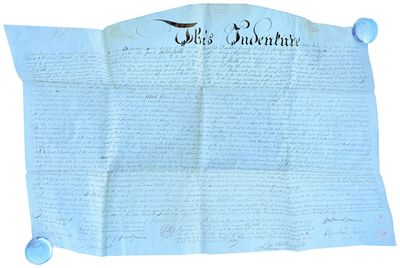 Manuscript Deed of Indenture Between John and Elizabeth Forney and Michael Hawke, Londonderry, Pennsylvania