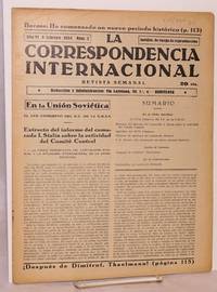 image of La Correspondencia internacional; revista semanal, año VI, num.7, 9 febrero 1934