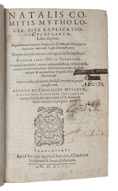 Mythologiae, sive explicationis fabularum. - [THE MOST POPULAR 16TH & 17TH CENTURY WORK ON MYTHOLOGY] (photo 3)