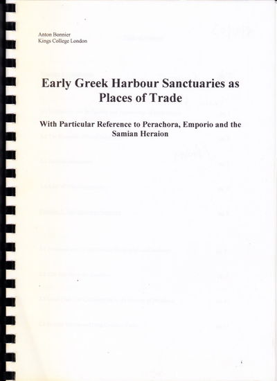 Early Greek Harbour Sanctuaries as Places of…