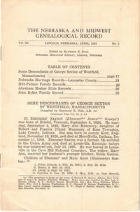 The Nebraska and Midwest Genealogical Record Vol. XI, No. 2, April 1933