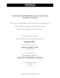 Federal Statistics, Multiple Data Sources, and Privacy Protection: Next Steps