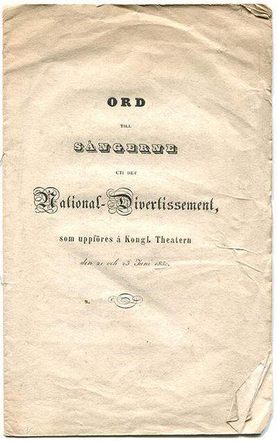Ord till sångerne uti det…