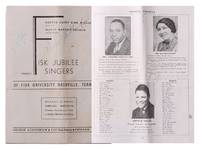 Doctor Lacey Kirk Williams Pastor of the Olivet Baptist Church And His Members Present Fisk Jubilee Singers . . . [Cover title]