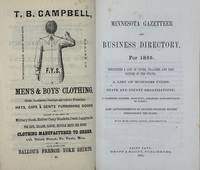 Minnesota Gazetteer and Business Directory, for 1865; Containing a List of Cities, Villages, and Post Offices in the State; a List of Business Firms; State and County Organizations; a Classified Business Directory, Arranged Alphabetically in Towns; also Advertisements of Leading Business Houses throughout the State; with Much Other Useful Information