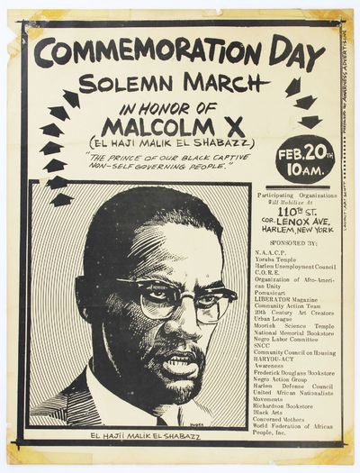 Commemoration Day Solemn March in Honor of Malcolm X... [caption title]