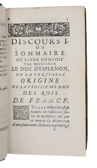 Histoire de la veritable origine de la troisieme race des Rois de France composee par Monsieur le duc d'Espernon et publiée par M. de Prade. 3 parts. (photo 3)
