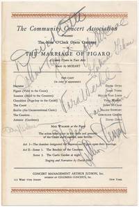 Signed Program by (NINE O'CLOCK OPERA COMPANY)