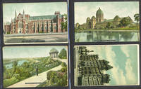 image of Melbourne Town Hall and an image of the Exhibition Building, postcard celebrating Great White Fleet. 7 postcards