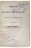 View Image 2 of 3 for Tabellen zur Bestimmung der Mineralien nach ausseren Kennzeichen. Inventory #S6565