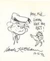 KETCHAM, HANK. Original Sketch Signed, Donald Duck with Dennis the Menace
