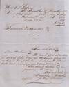 1853 Savannah, Ga. Receipt from Franklin & Brantley written to Mrs. S. L. Gibson for Molasses and Corn