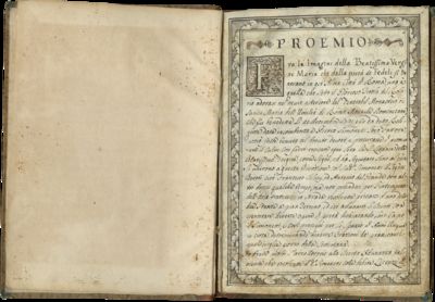 Lo Statuto della Compagnia del Santissimo Sagramento in S. Nicolò dei Perfetti (Statutes of the Confraternity of the Most Holy Sacrament), in Italian and Latin, decorated manuscript on parchment